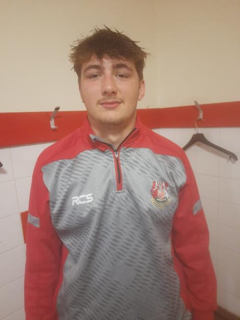 Lewis Dennison - playing well for Pembroke out of youth rugby Lewis Dennison - playing well for Pembroke out of youth rugby